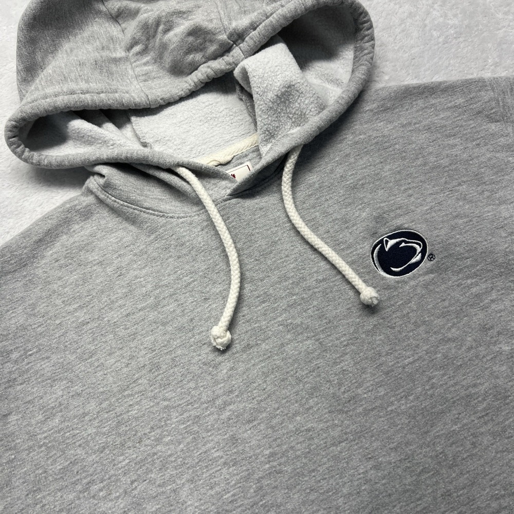 Penn State Nittany Lions 91 League Hoody Sweatshirt Chest Logo Woman M Gray